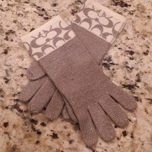 COACH sparkle gloves